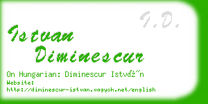 istvan diminescur business card